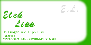 elek lipp business card
